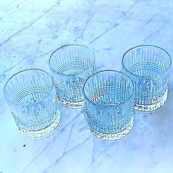 ELLE DECOR STRASBOURG OLD FASHIONED GLASSES SET OF FOUR CRYSTAL - Picture 3 of 8